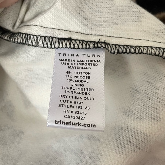 Trina Turk Faux Leopard Roll-Neck 1/2-Sleeve Top - Picture 4 of 7